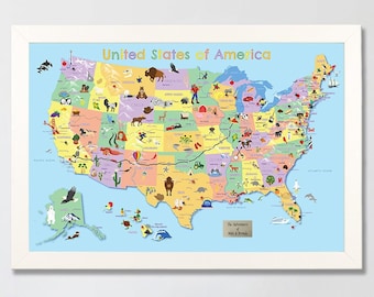 South America Map - Political - Peel & Stick Removable Wall Decal
