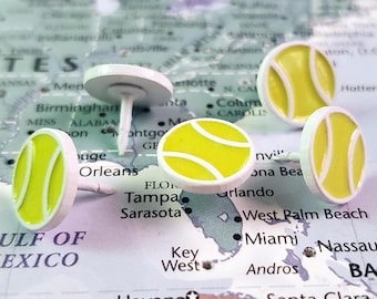 Tennis Ball Push Pins - Set of 10 or 32