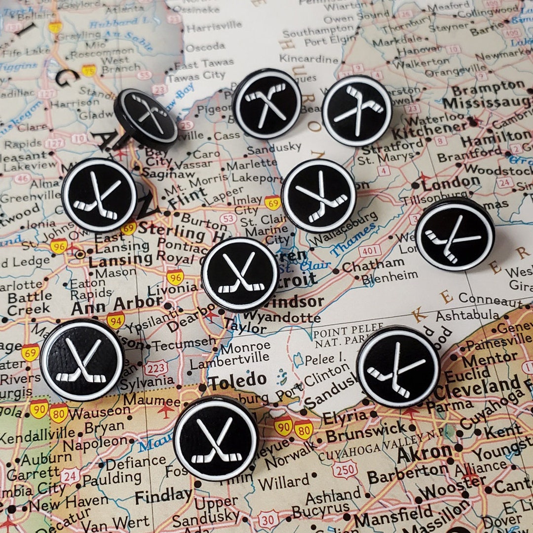 Hockey Puck Pins Specialty Hockey Themed Pins Memo Board Pins Custom Hockey Pins Puck Pins