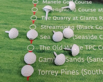 Golf Ball Push Pins - Novelty Pins - Custom Golf Ball Pins - Thumb Tacks - Gifts for Him - Memo Board Pins - Golf Pins - Golf Ball Map Pin