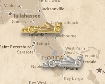 Racecar Push Pins - Silver & Gold Racecar Pins