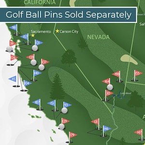 Personalized Golf Courses Tracking Map Map of Top 200 Golf Courses in the US Track Golf Courses You've Played Great Gift For Dad image 9