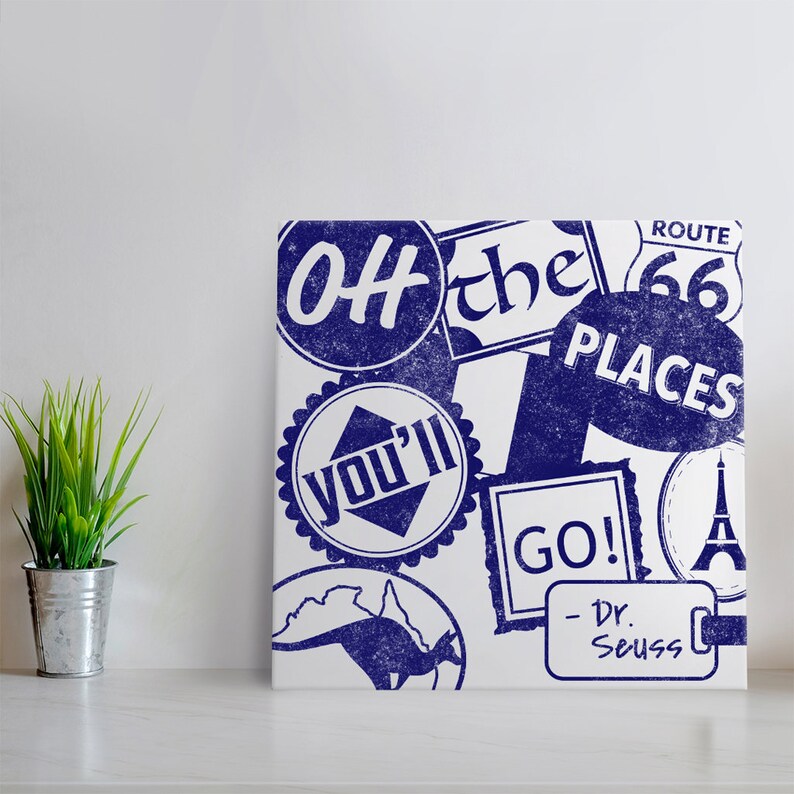 Oopsy Daisy The Places He'll Go Canvas Wall Art main image 0