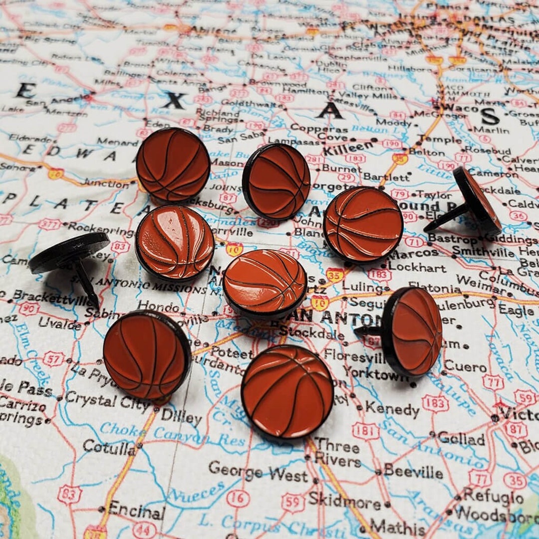 Basketball Novelty Pins - Basketball Sport Push Pins - NBA Thumbtack ...