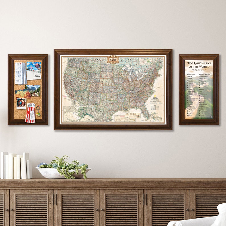 2 Pack Cork Memory Board Multiple Frame Options Pin Etsy