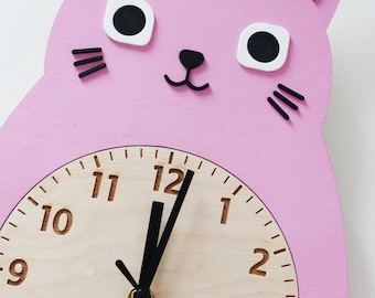 LDIYEU Pittura d'Arte Farfalla Orologio da Parete Silenzioso Decorazione Non Ticchettio Legna Orologio per Ragazzi Ragazze Capretto Cucina Camera da Letto Home Office Scuola Decor