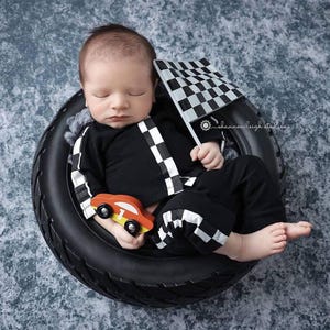 Disfraz de piloto de carreras, uniforme de carreras para bebé recién nacido (niña/niño), NASCAR, Ricky Bobby, traje ignífugo para pista de tierra, accesorio para fotografía, ganador.