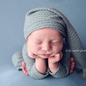 Pelele texturizado para recién nacido con gorro a juego, accesorio para fotos, primera sesión de fotos, primavera, bebé recién nacido, suave y elástico, niña o niño, regalo para baby shower.