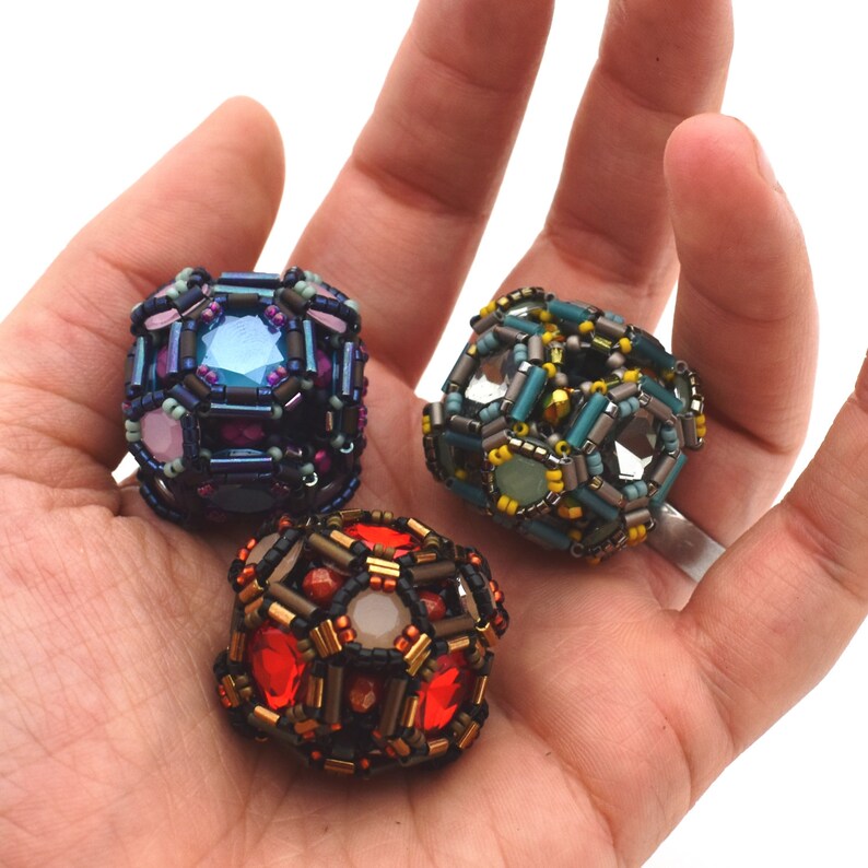 Kaleidoscope Beaded Bead PDF beading pattern Instant Etsy