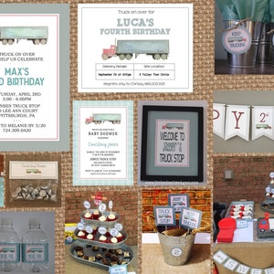 TRUCK + 18 WHEELER + On the Go // Birthday + Baby Shower + Retirement + Graduation + Trucker + Truck Stop + CDL License