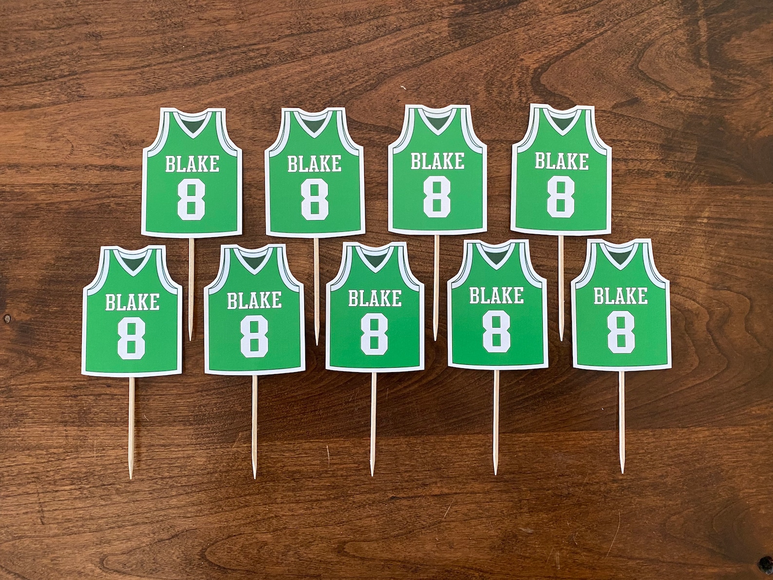 BASKETBALL JERSEY SPORT Cupcake Topper / Birthday Team | Etsy