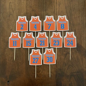 BASKETBALL JERSEY SPORT Cupcake Topper / Birthday Team - Etsy