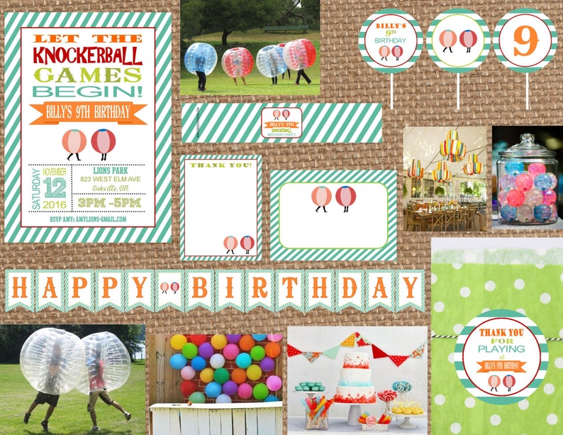 KNOCKERBALL BUBBLE SOCCER Field Day Games // Birthday Etsy