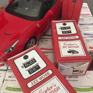 Vintage GAS TANK + PUMP // Juice Box Labels for Birthday + Baby Shower ...