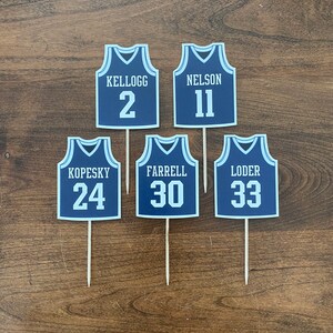 BASKETBALL JERSEY SPORT Cupcake Topper / Birthday Team | Etsy