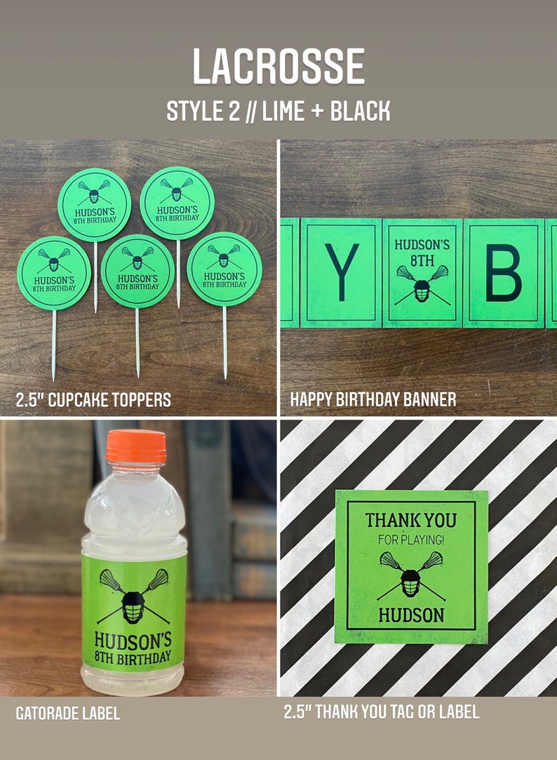 LACROSSE LAX SPORTS // Birthday Baby Shower Team Etsy