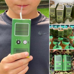 Etiquetas para WALKIE TALKIE Juice Box // Policía + Primeros auxilios + Bomberos + Safari + Ejército + Stranger Things + Años 80 + Espías + Policías y ladrones