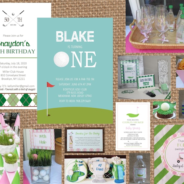 Golf Wedding Shower Invitations Etsy
