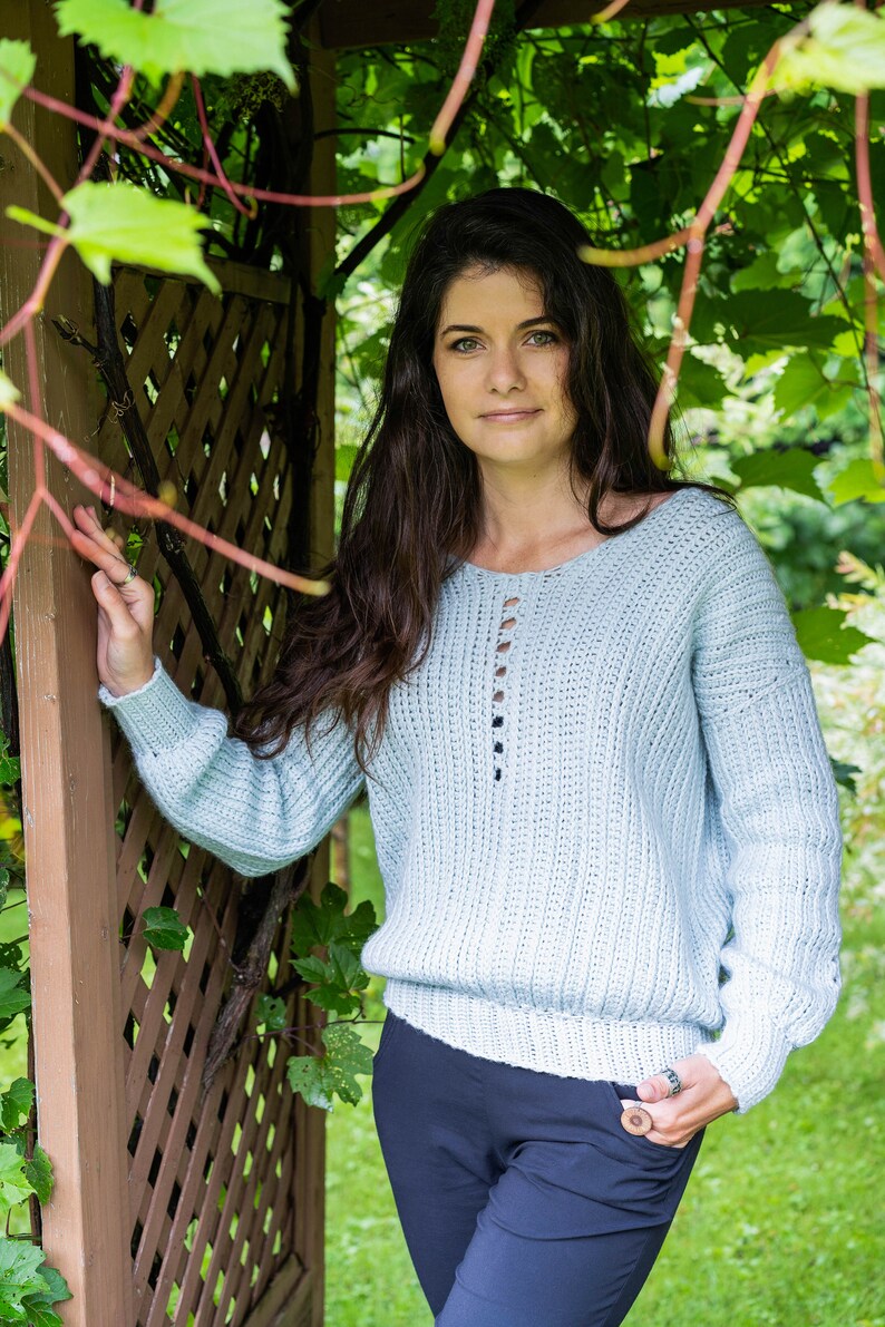 Blueberry Hill crochet sweater PATTERN by Mëlie image 8