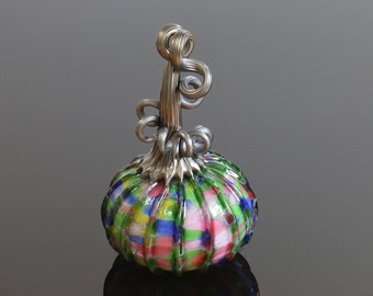 Medium Magical Hand Blown Glass Pumpkin W524