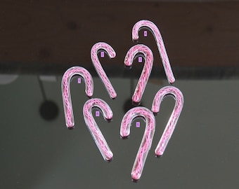 Absolutely Wonderful Crazy Pink Hand Blown Glass Candy Cane CC19