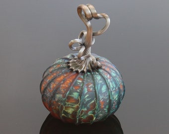 Big Bad Hand Blown Glass Pumpkin I255