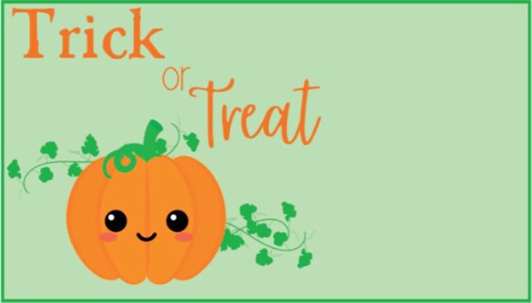 Printable Pumpkin Halloween Candy Tag - Etsy