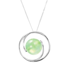 Peridot necklace in 14k white gold, Halo olive green gemstone pendant, Circle August birthstone necklace, Round shape necklace.