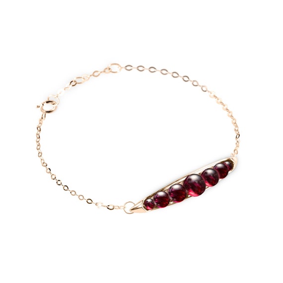 Garnet bracelet jewelry, January birthstone bracelet for mom, Red fertility bracelet garnet birthstone bar gold, Fertility stone jewelry