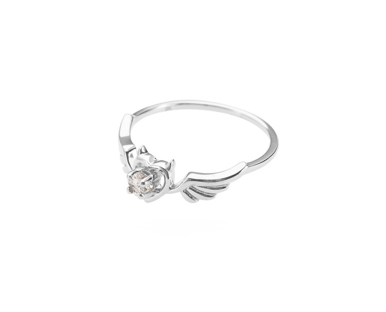 Heart Ring Diamond Heart Engagement Ring Heart Promise Ring Etsy Hong