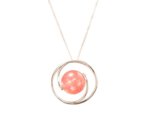 strawberry quartz pendant