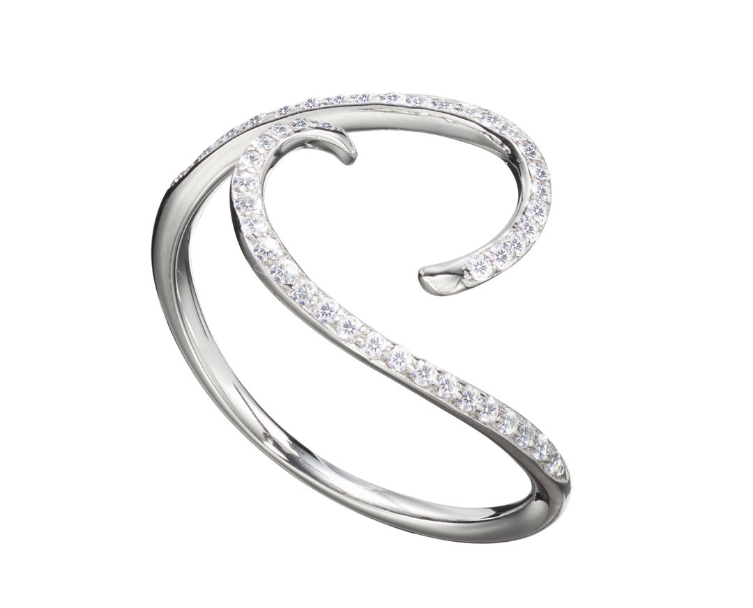 Diamond Ring Enhancerwedding Ring Guardspiral Ring Wrappave Etsy