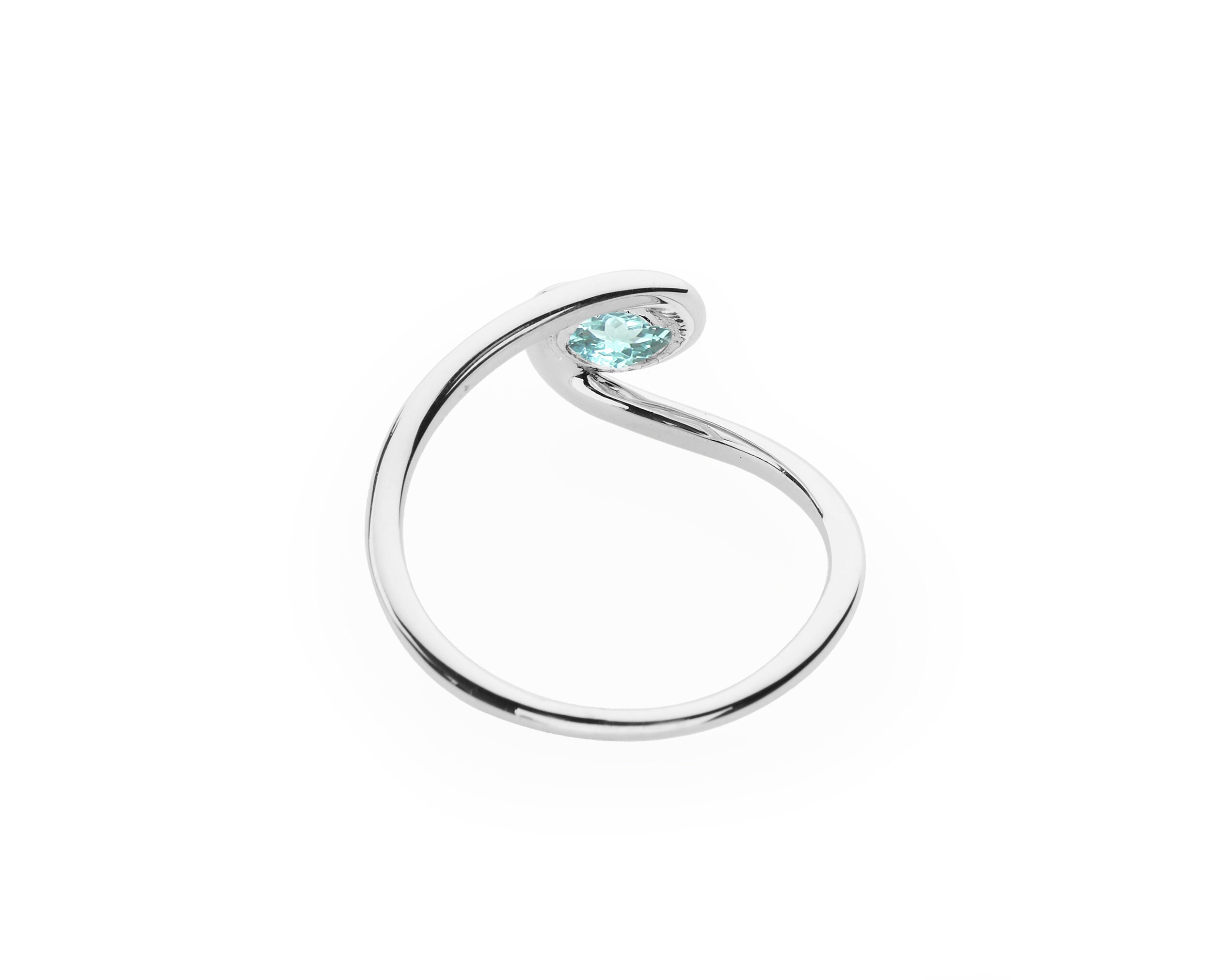 Paraiba tourmaline engagement ring Teal blue gemstone wedding | Etsy