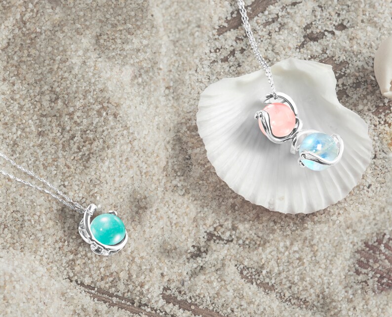 Rose quartz necklace in 925 silver Rose quartz jewelry in sterling silver. Pink gemstone pendant for women October birthstone necklace