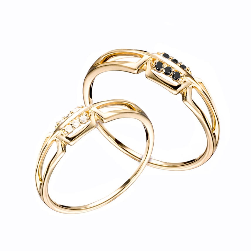 Yellow gold promise ring His and hers wedding ring with Etsy