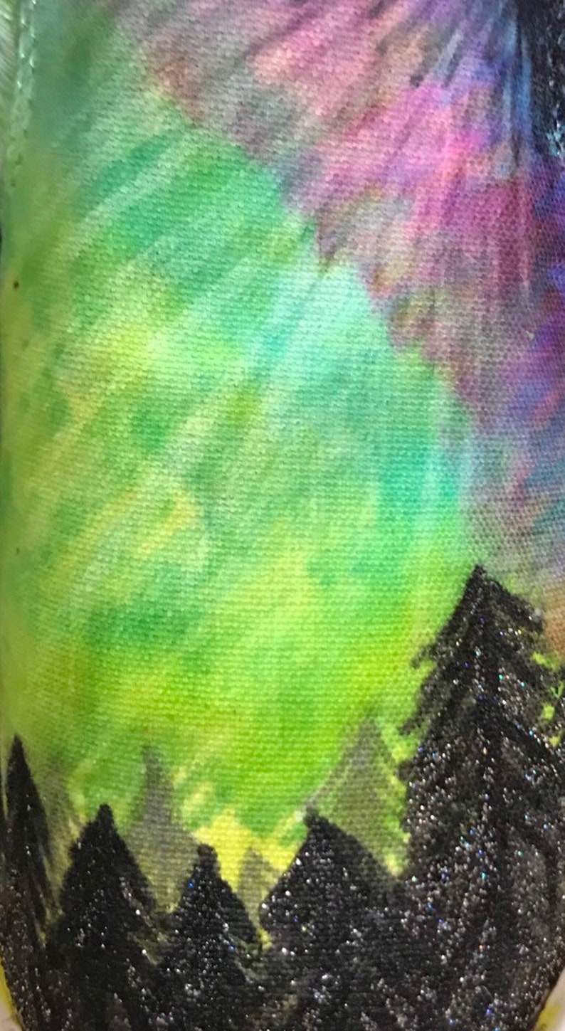 Hand Painted Shoes Northern Lights