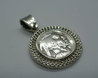 Silver coin Bezel for 20mm x 1.5mm Coin.