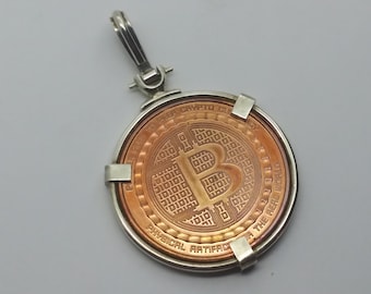 Sterling Silver bezel for Copper coin. 40mm x 2mm coin