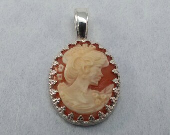 Sterling silver Bezel for camio. Coin Bezel, Personalized bezel.