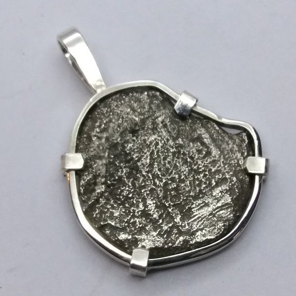 Sterling silver coin bezel, For larger coins, Odd shape coins