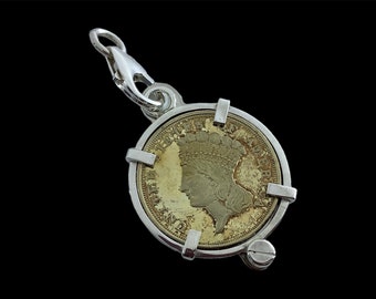 Coin bezel. Universal or Removable silver bezel for 24 mm Coin.