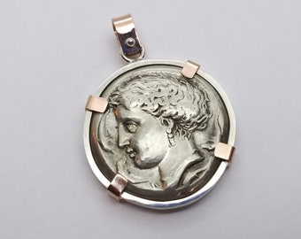 Sterling silver and Copper coin Bezel, For 32mm x 3mm coin Size,