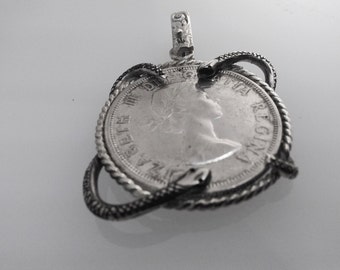 coin bezels. Sterling silver coin bezel. Canada dollar coin