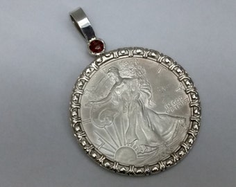 Silver coin bezel for 39mm x 3mm Coin.