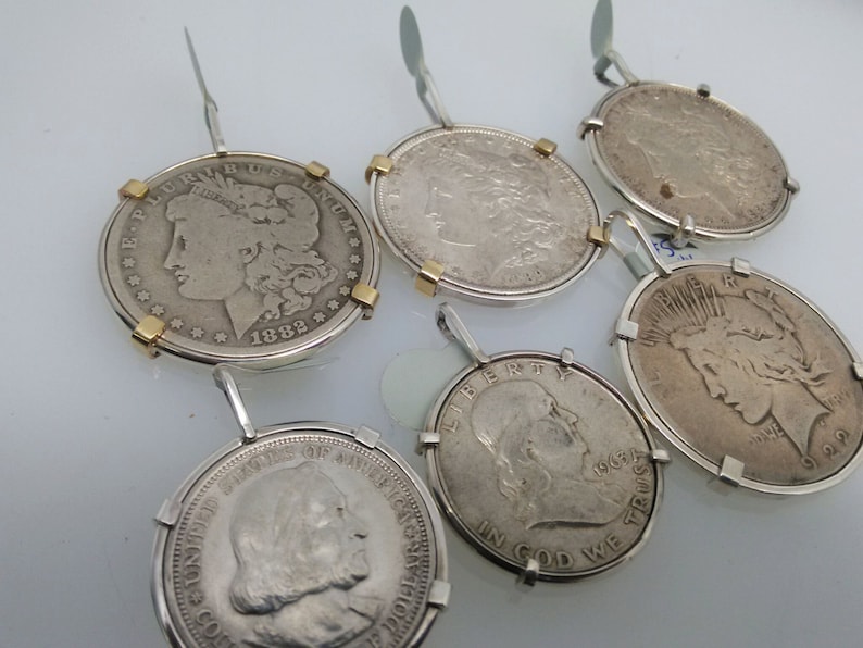 Coin Bezels 30mmX3mm Size. Sterling silver coin bezel. Etsy