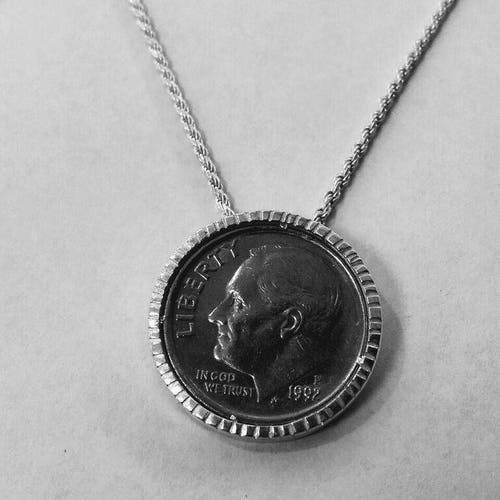 Coin Beael Handmade personalized coin orders bezel in Sterling silver