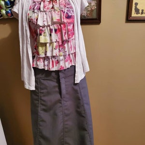 A-Line Skirt for Ladies and Girls, Gored Skirt, MIDI LENGTH