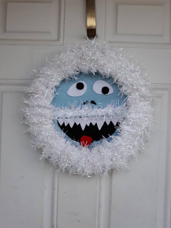 Christmas Wreath Abominable Snowman Bumble Etsy