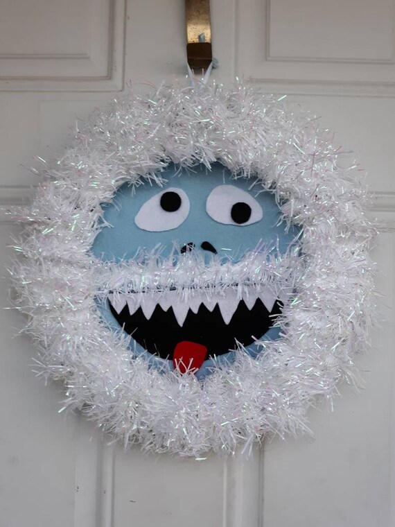 Christmas Wreath Abominable Snowman Bumble Etsy