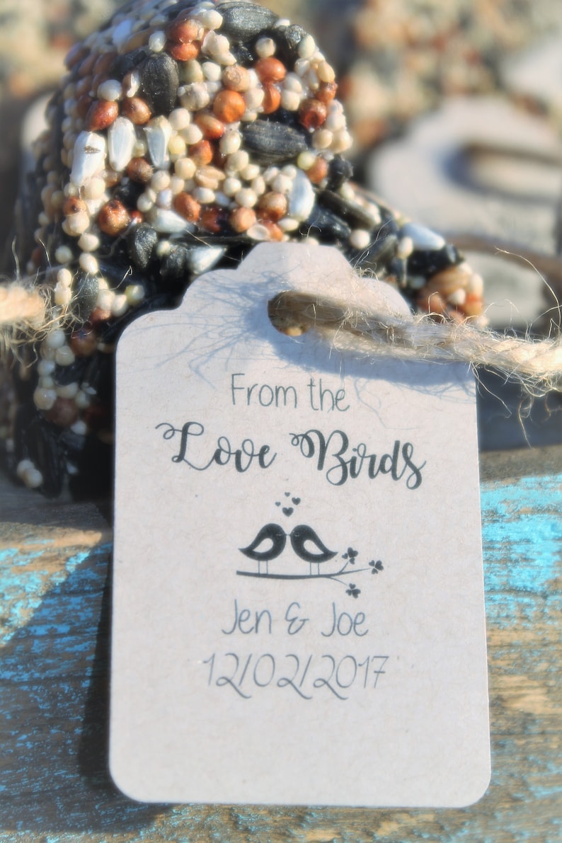 Rustic Wedding Favors Bridal Shower Wedding Favors Farmhouse Bridal shower Favors Bird Seed Heart Love Bird Ornaments